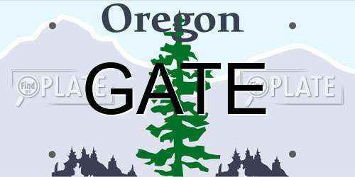 GATE Oregon License Plate