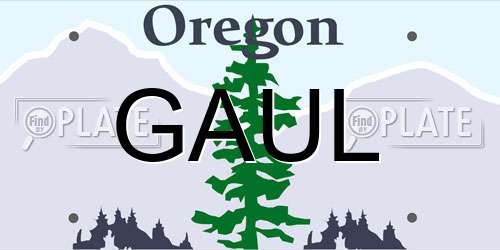GAUL Oregon License Plate