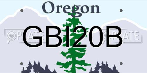 GBI20B Oregon License Plate