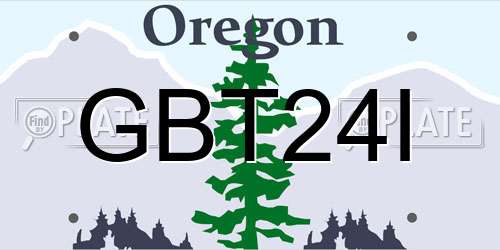 GBT24I Oregon License Plate