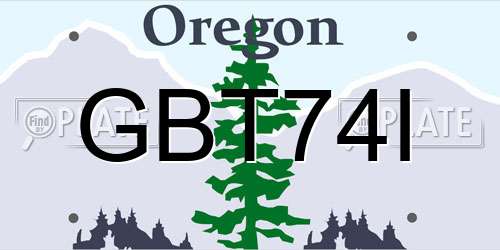 GBT74I Oregon License Plate