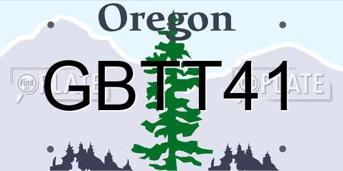 GBTT41 Oregon License Plate