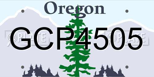 GCP4505 Oregon License Plate