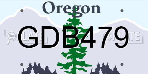 GDB479 Oregon License Plate