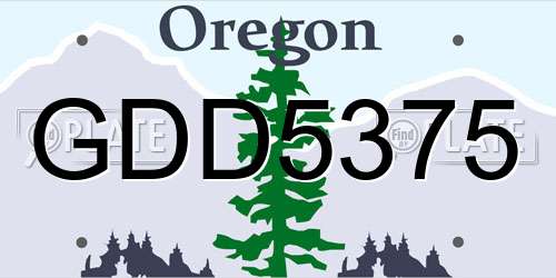 GDD5375 Oregon License Plate
