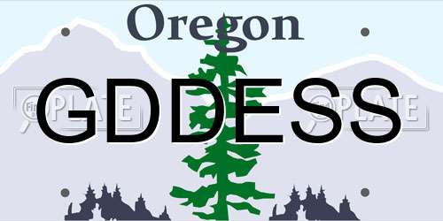 GDDESS Oregon License Plate