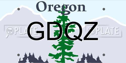 GDQZ Oregon License Plate