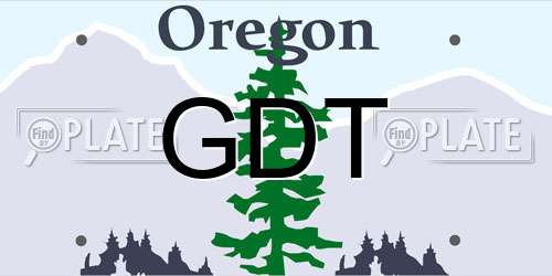 GDT Oregon License Plate