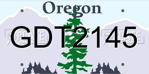 GDT2145 Oregon License Plate