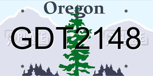 GDT2148 Oregon License Plate