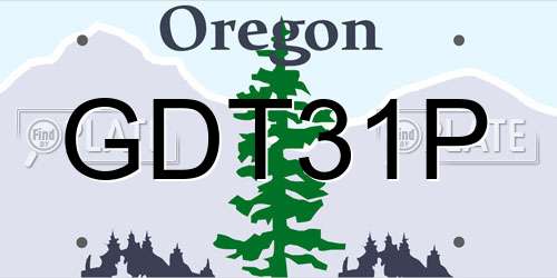 GDT31P Oregon License Plate