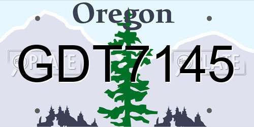 GDT7145 Oregon License Plate