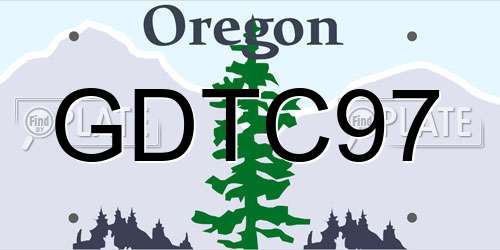 GDTC97 Oregon License Plate