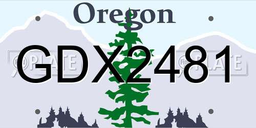 GDX2481 Oregon License Plate