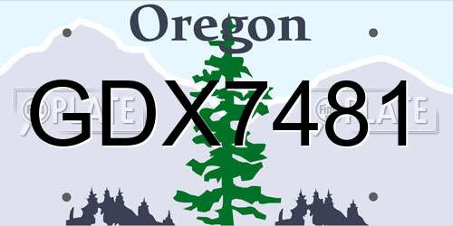 GDX7481 Oregon License Plate