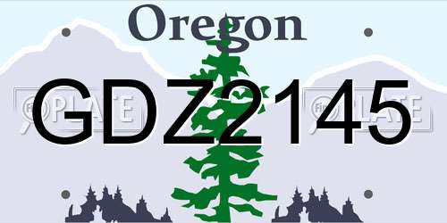 GDZ2145 Oregon License Plate