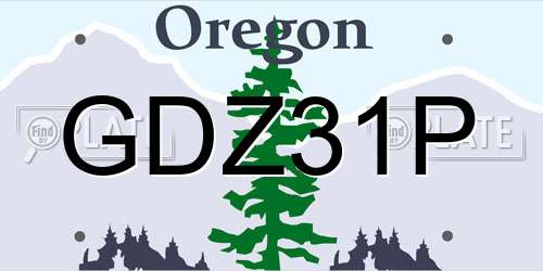 GDZ31P Oregon License Plate