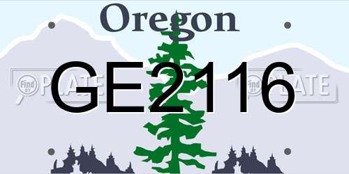 GE2116 Oregon License Plate