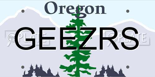 GEEZRS Oregon License Plate