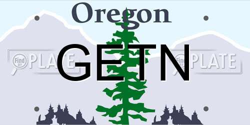 GETN Oregon License Plate