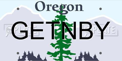 GETNBY Oregon License Plate
