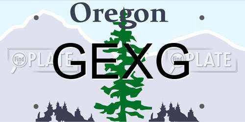 GEXG Oregon License Plate