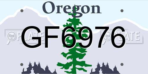 GF6976 Oregon License Plate