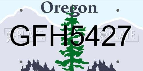 GFH5427 Oregon License Plate