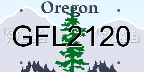 GFL2120 Oregon License Plate