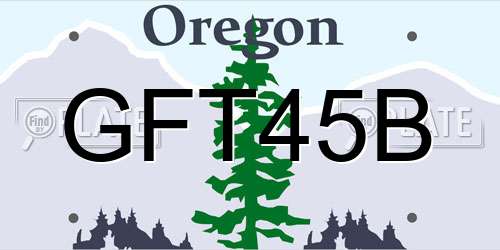 GFT45B Oregon License Plate