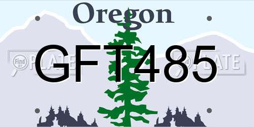 GFT485 Oregon License Plate