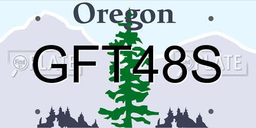 GFT48S Oregon License Plate
