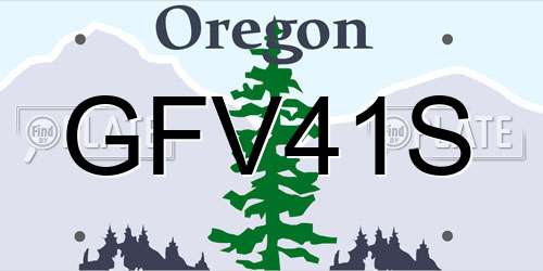 GFV41S Oregon License Plate