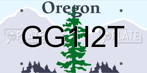 GG1I2T Oregon License Plate