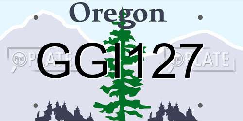 GGI127 Oregon License Plate