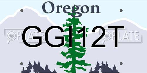 GGI12T Oregon License Plate