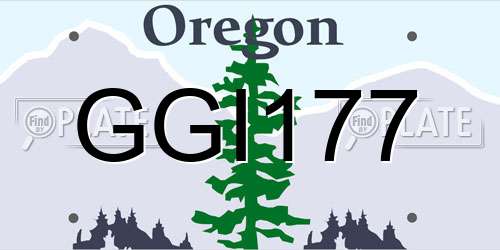GGI177 Oregon License Plate