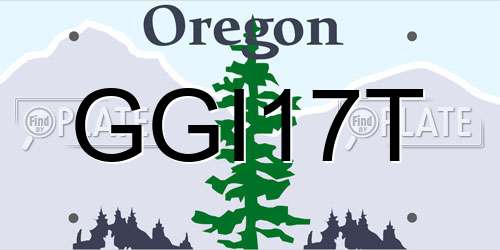GGI17T Oregon License Plate