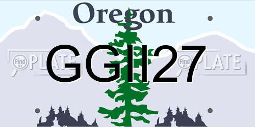 GGII27 Oregon License Plate