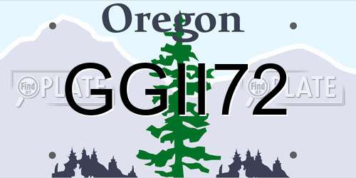 GGII72 Oregon License Plate