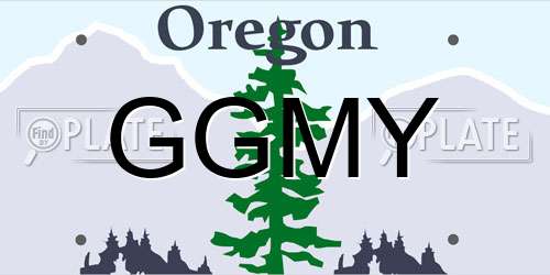 GGMY Oregon License Plate
