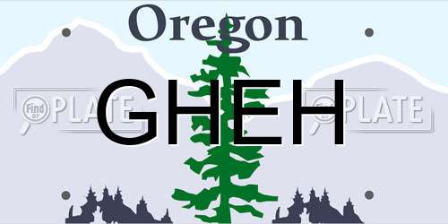 GHEH Oregon License Plate