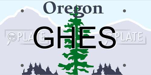 GHES Oregon License Plate