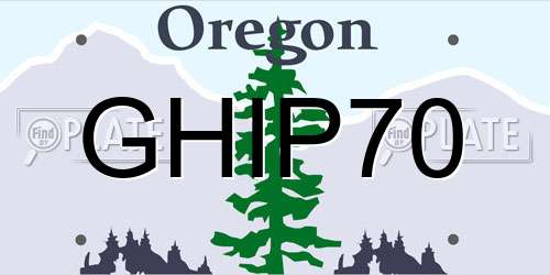 GHIP70 Oregon License Plate