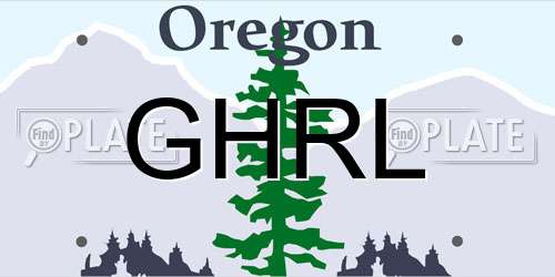 GHRL Oregon License Plate