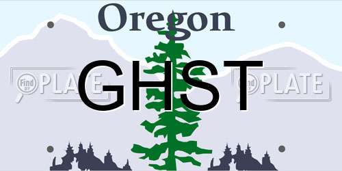 GHST Oregon License Plate