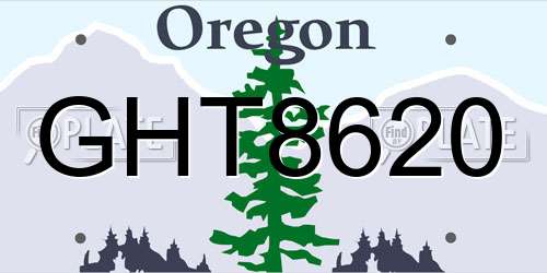 GHT8620 Oregon License Plate
