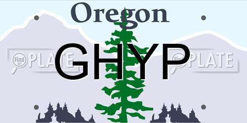 GHYP Oregon License Plate