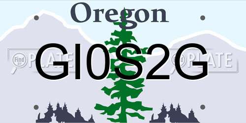 GI0S2G Oregon License Plate