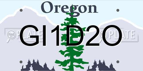 GI1D2O Oregon License Plate
